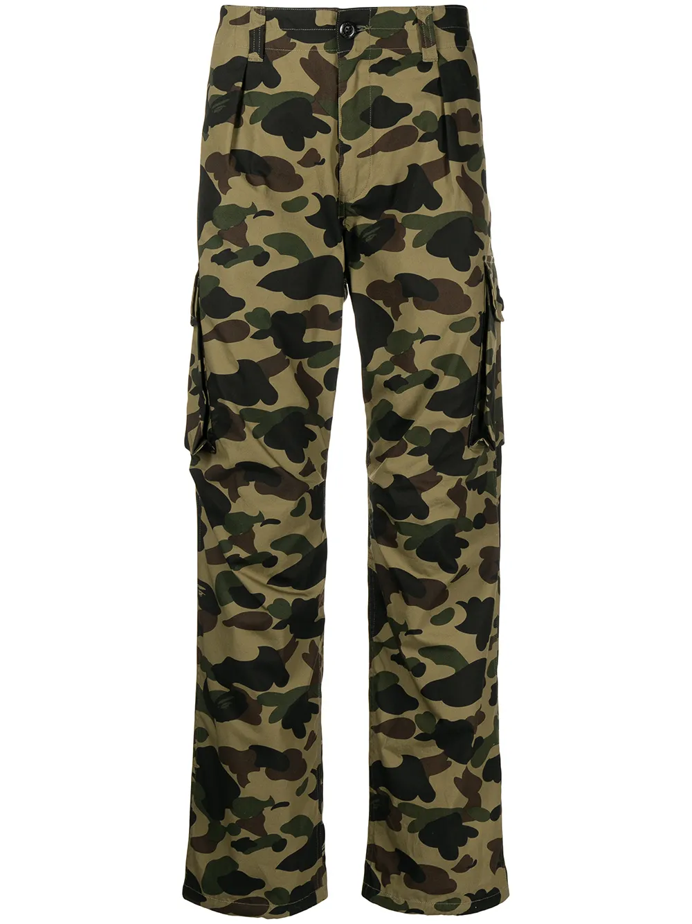 

A BATHING APE® pantalones cargo con estampado militar - Verde