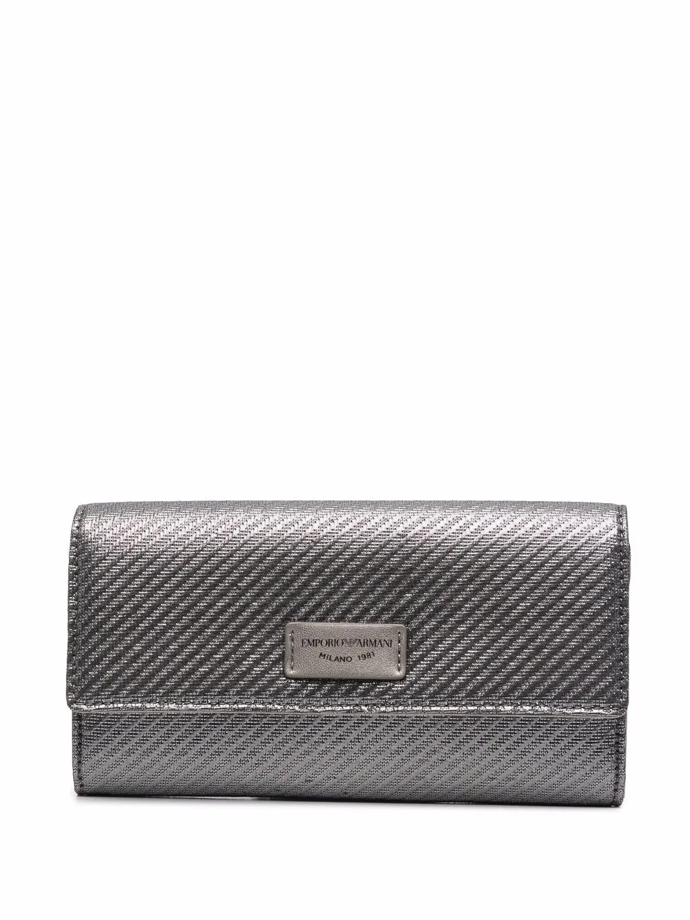 

Emporio Armani cartera con parche del logo - Gris