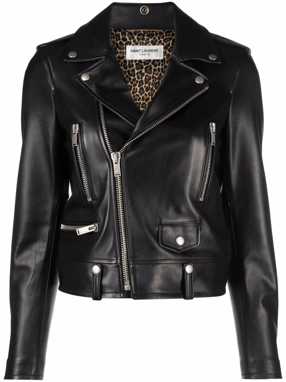 St laurent leather outlet jacket