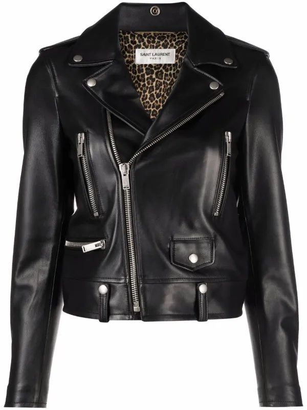 Monogram Printed Leather Biker Jacket - Ready to Wear