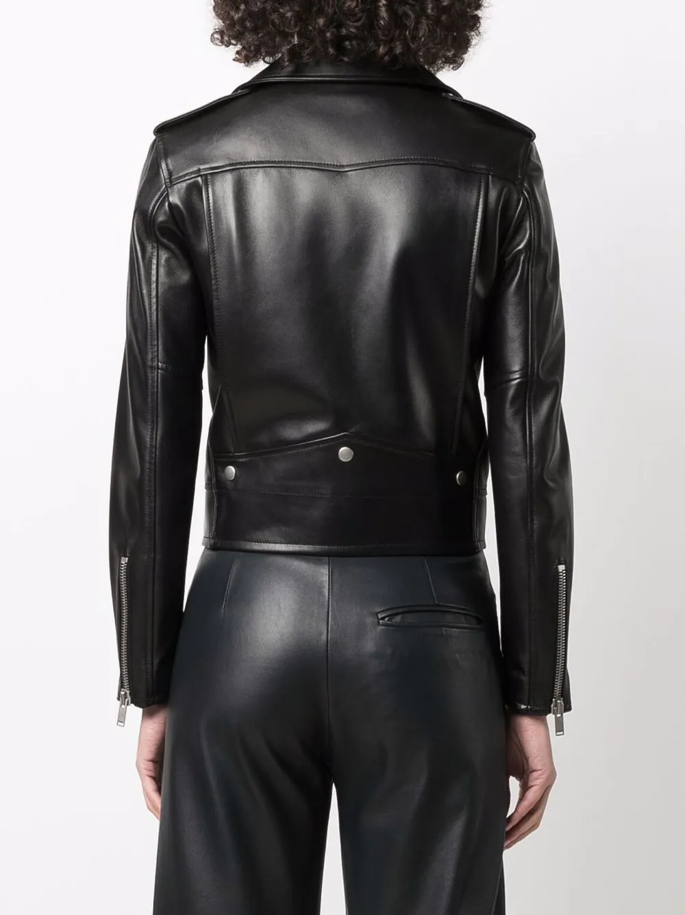 Saint Laurent Leather Biker Jacket - Farfetch