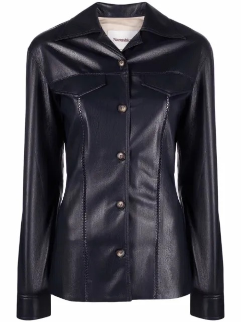 Nanushka Hemd aus Faux-Leder