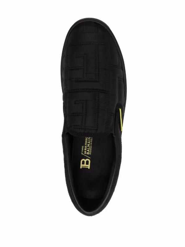 white quilted slip ons