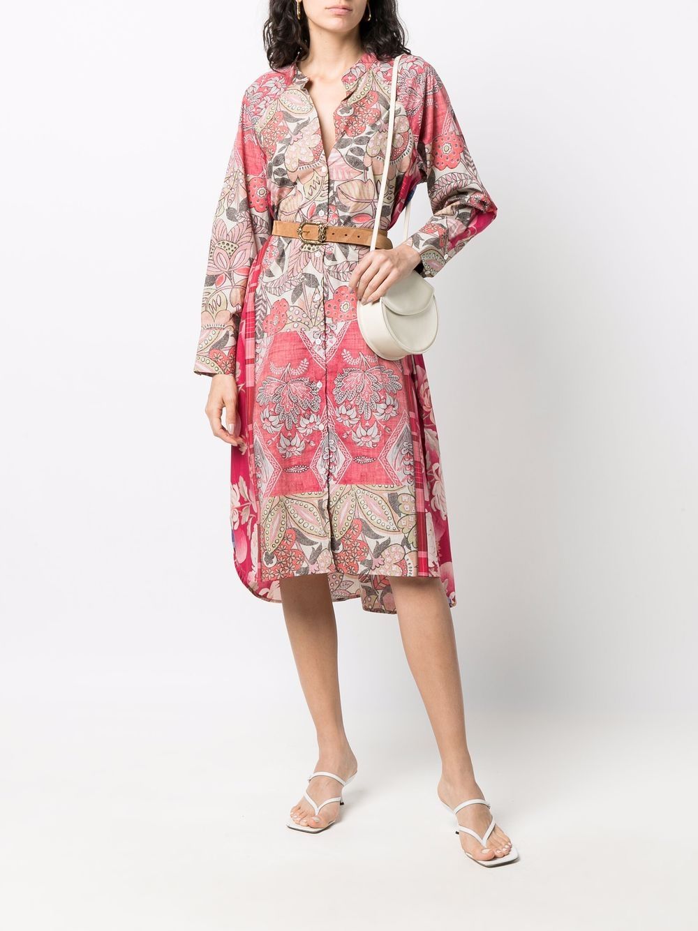 фото Pierre-louis mascia patchwork midi shirt dress