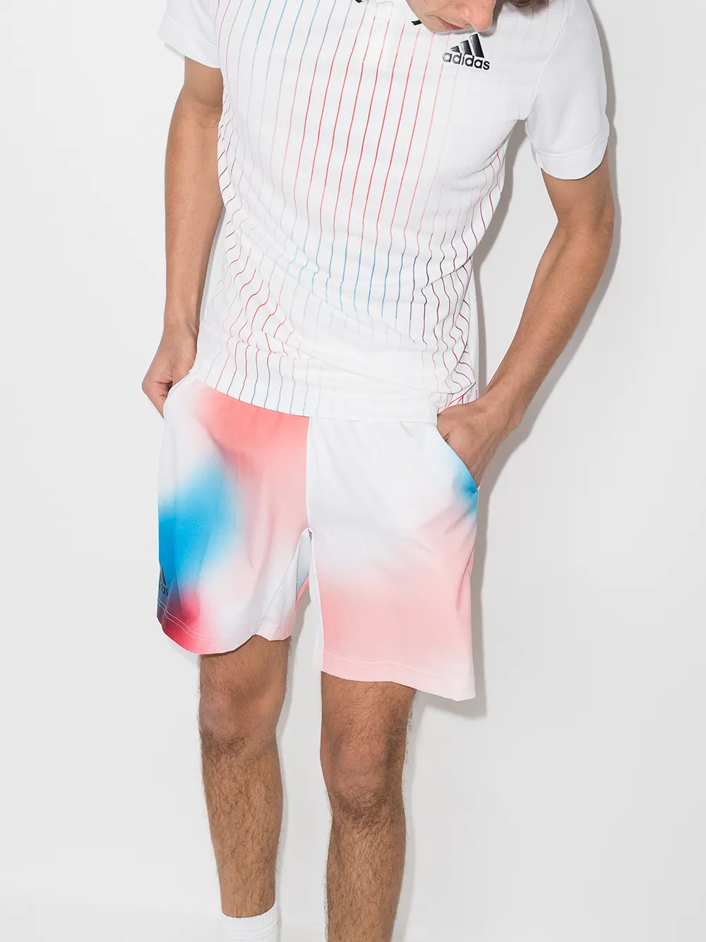 фото Adidas tennis рубашка поло melbourne в полоску