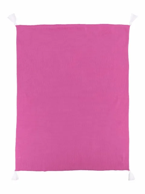 Little Bear tassel-detail two-tone blanket