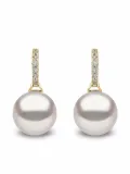 Yoko London 18kt yellow gold Classic Freshwater pearl and diamond earrings