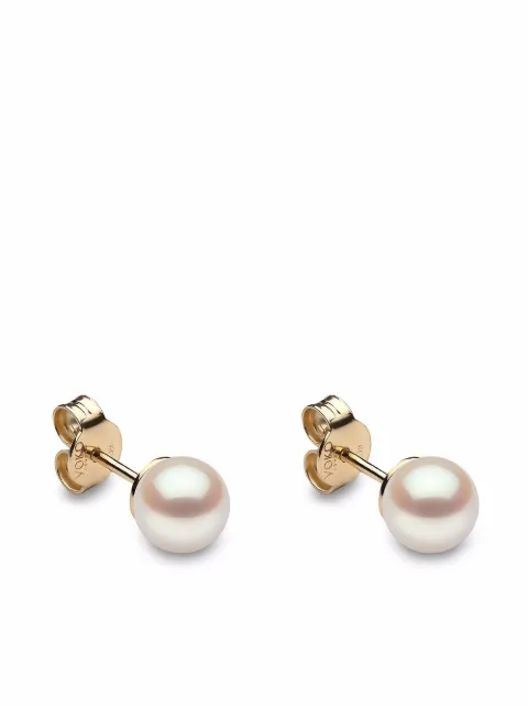 Yoko London 18kt yellow gold Classic 6mm Akoya Pearl stud earrings