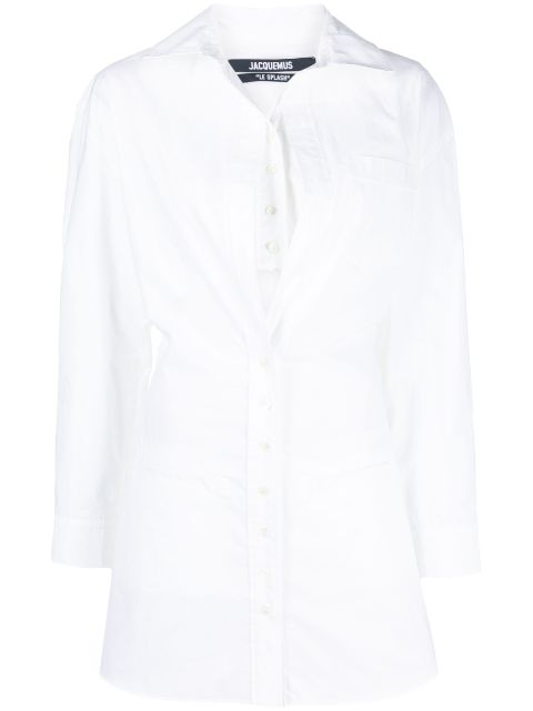 Jacquemus La Robe Baunhilha layered shirt dress