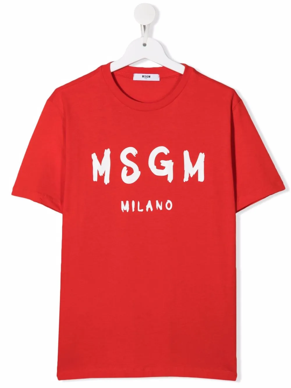 

MSGM Kids logo-print cotton T-shirt - Red