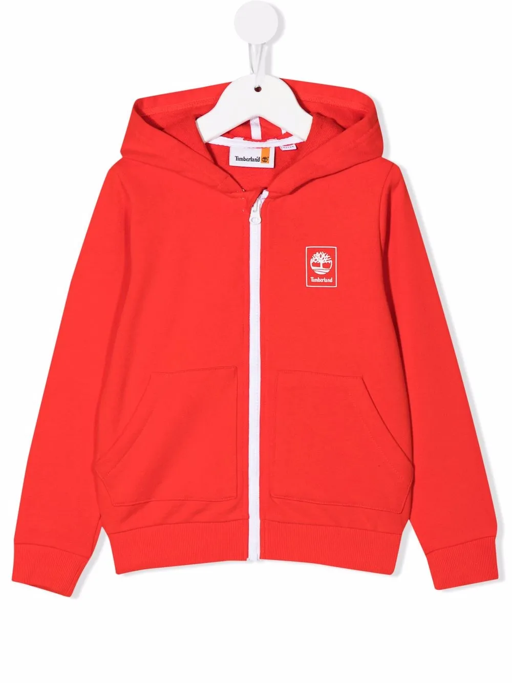 

Timberland Kids logo-print zip-up hoodie - 992 BRIGHT RED
