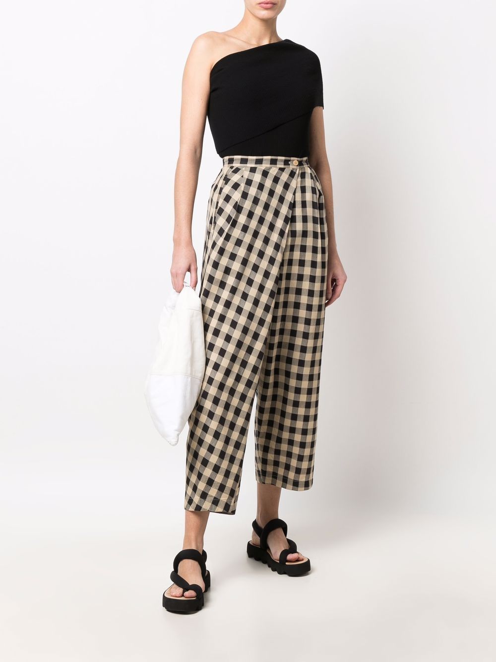 Issey Miyake Pre-Owned 1980s check-print Cropped Trousers - Farfetch