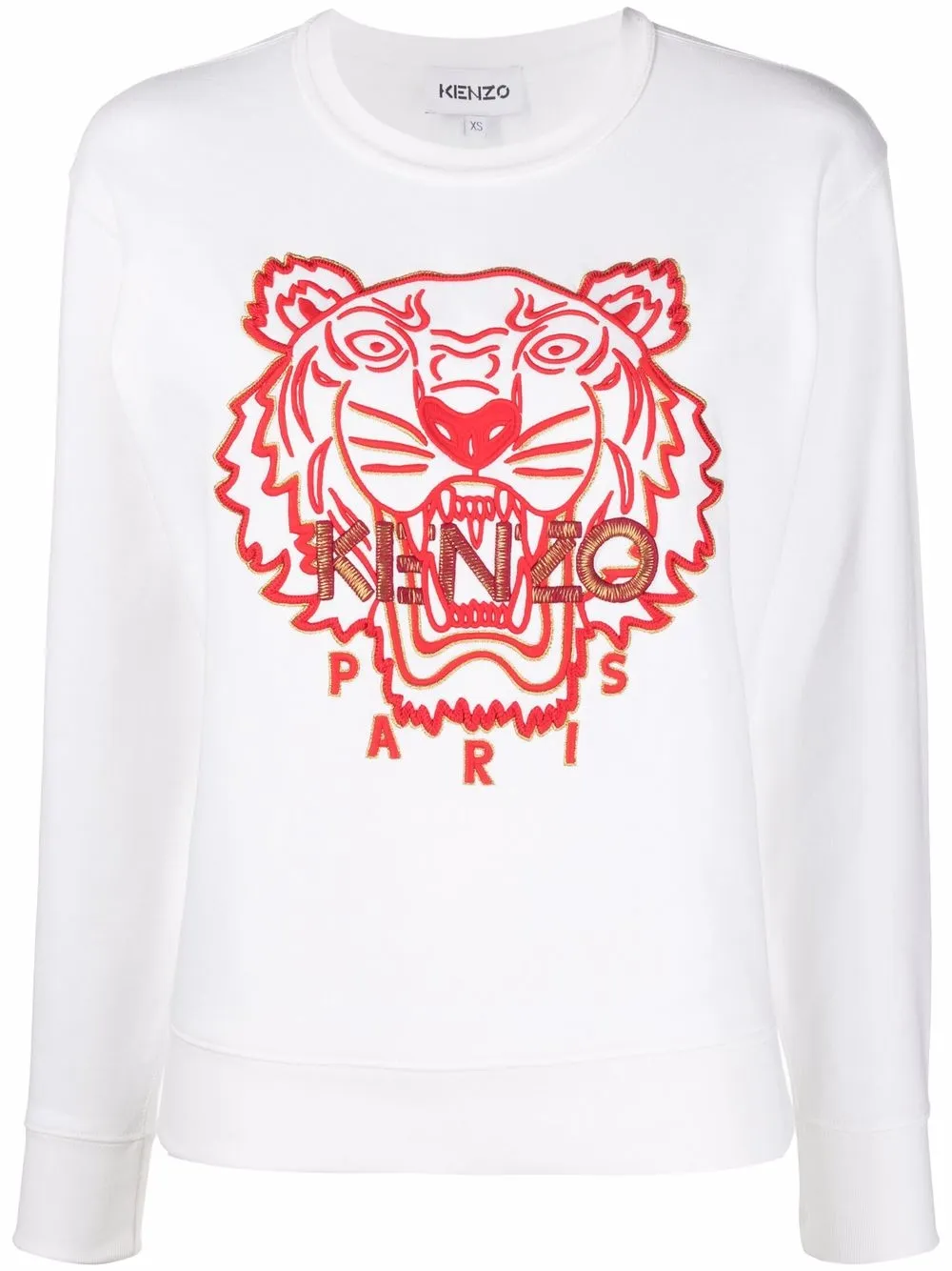 

Kenzo sudadera con bordado Tigre - Blanco