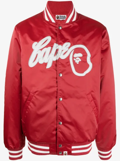 A BATHING APE® chamarra bomber con parche del logo