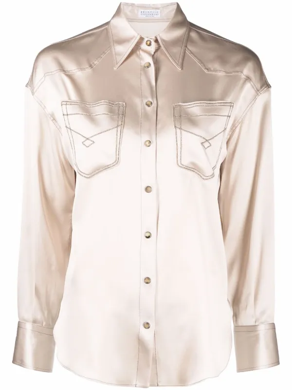 western satin shirt
