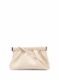 Nanushka gathered-trim clutch bag - Neutrals