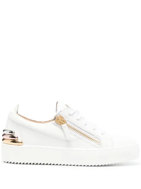 Giuseppe Zanotti zip-details leather sneakers