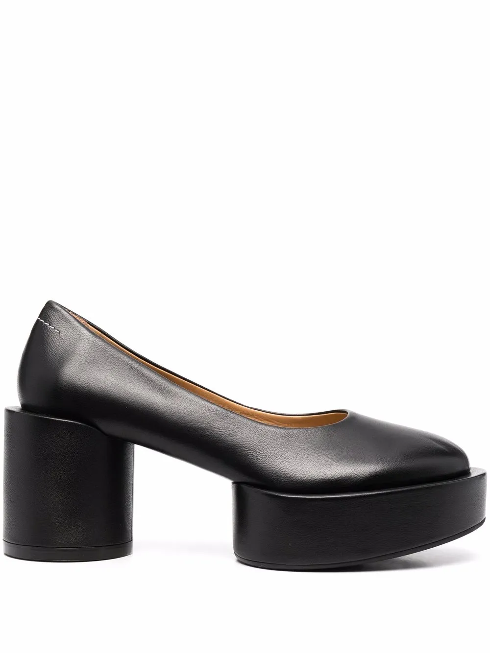 

MM6 Maison Margiela block-heel leather pumps - Black