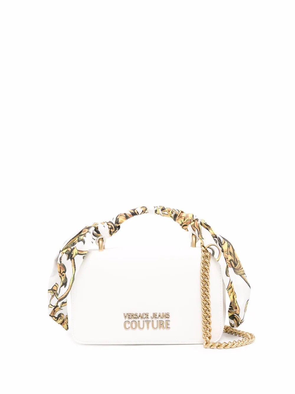 Versace Jeans Couture Regalia Baroque Scarfdetail Tote Bag In White