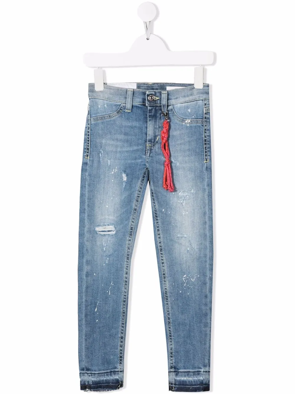 

DONDUP KIDS jeans elásticos con detalle de nudo - Azul