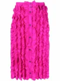 MSGM ruffle-detail high-waisted skirt - Pink
