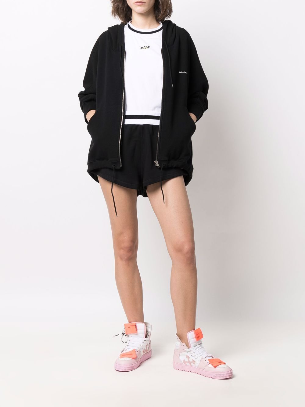 MSGM Trainingsshorts met logoprint - Zwart