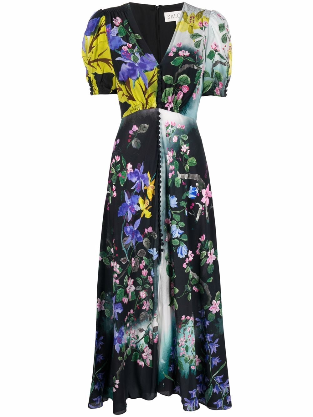 Saloni Lea floral-print Dress - Farfetch