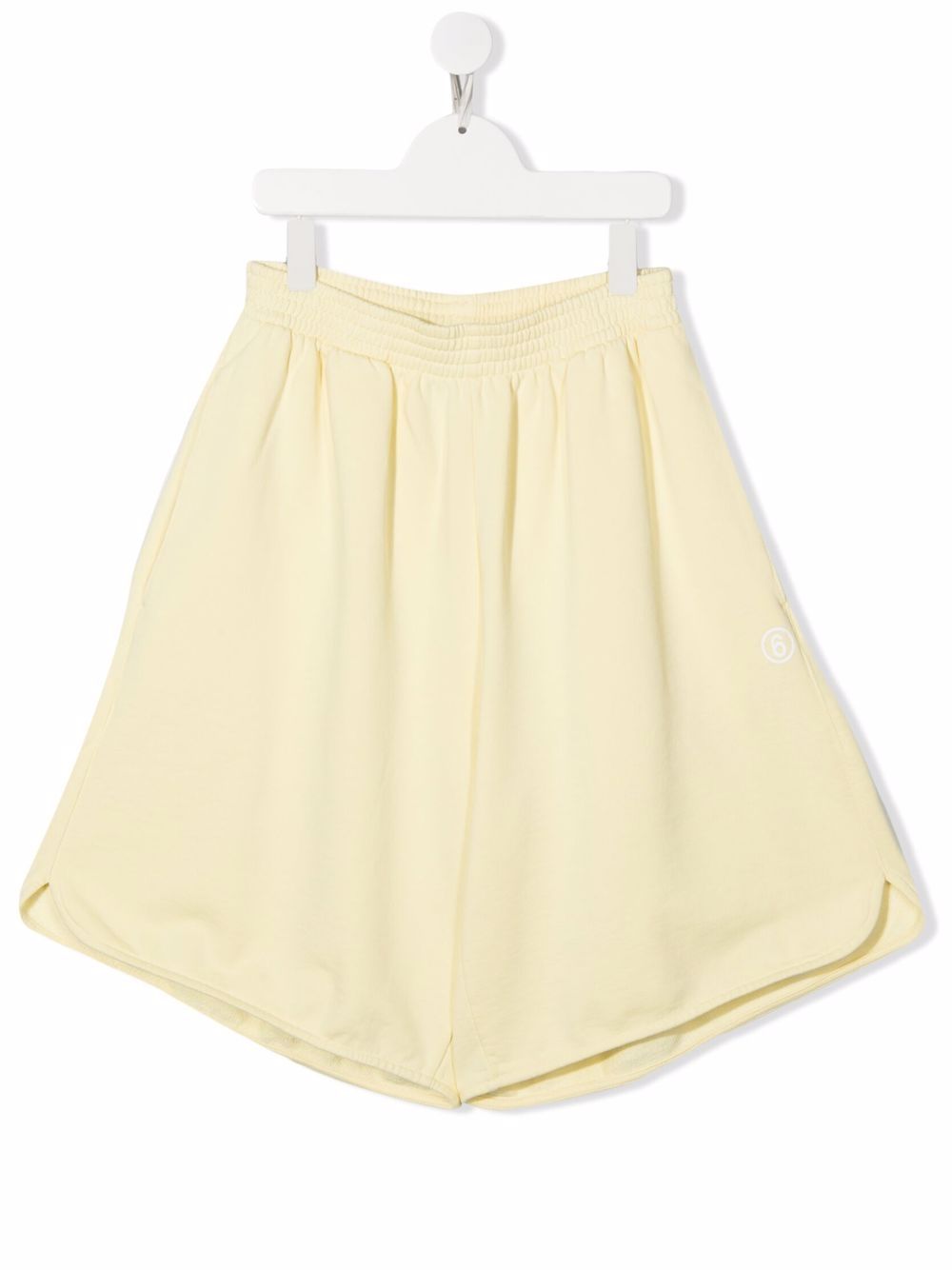 

MM6 Maison Margiela Kids shorts con tiro alto - Amarillo