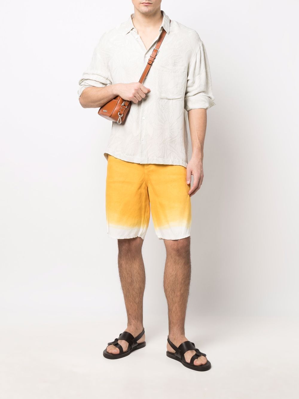 Federico Curradi Denim shorts - Geel