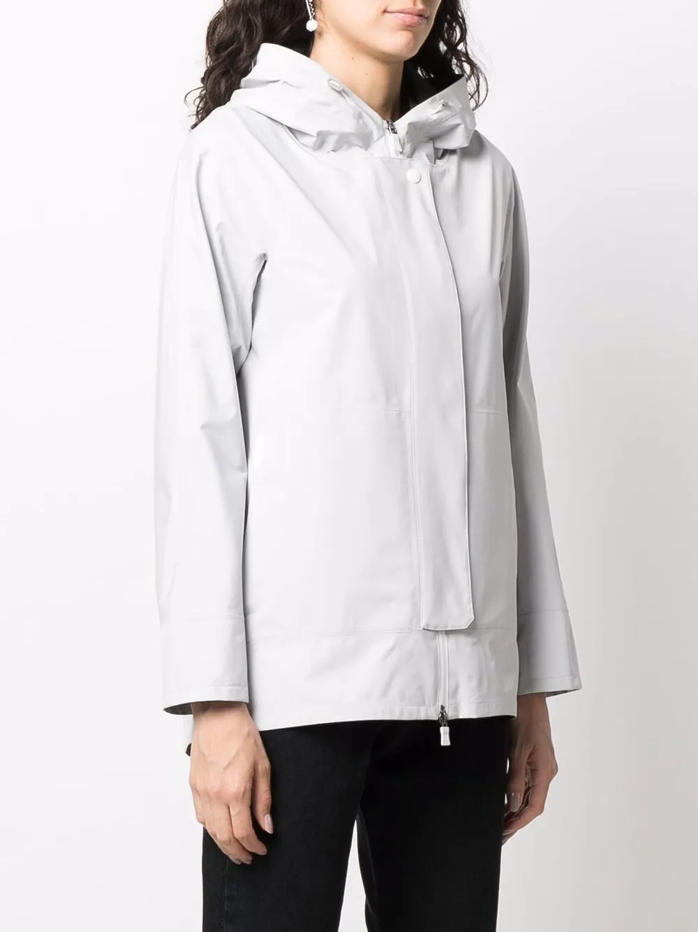  Herno Sportjacke Mit Kapuze   Grau 