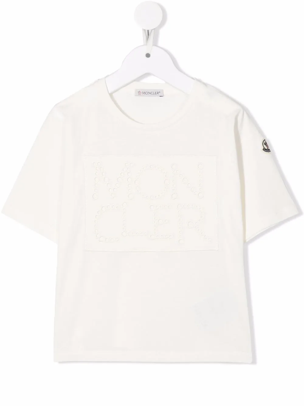 

Moncler Enfant playera con logo bordado - Blanco