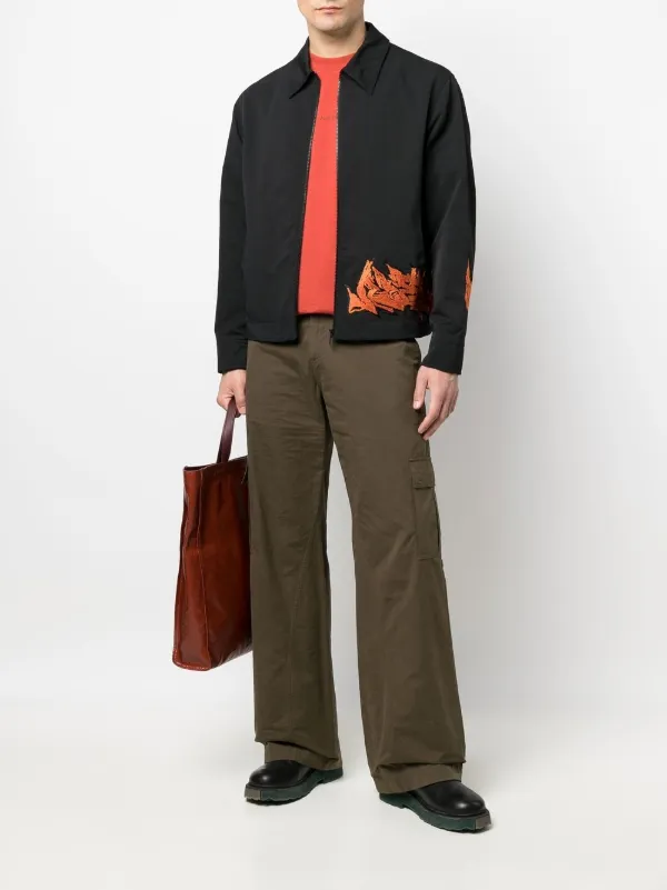 Off-White エンブロイダリー ジャケット | ブラック | FARFETCH JP