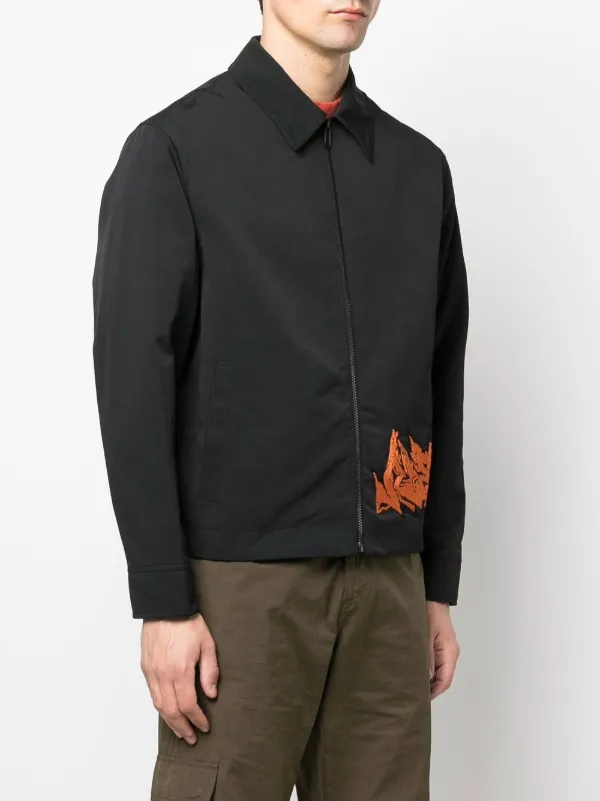 Off-White エンブロイダリー ジャケット | ブラック | FARFETCH JP