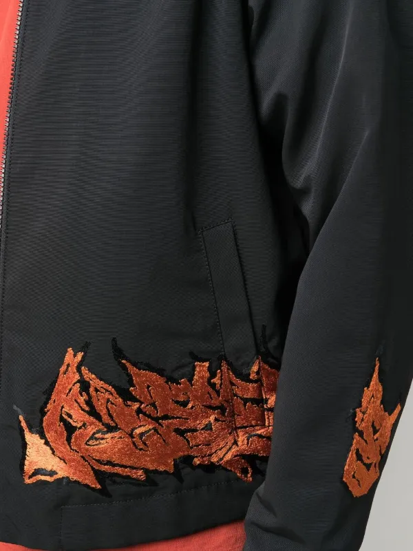 Off-White エンブロイダリー ジャケット | ブラック | FARFETCH JP