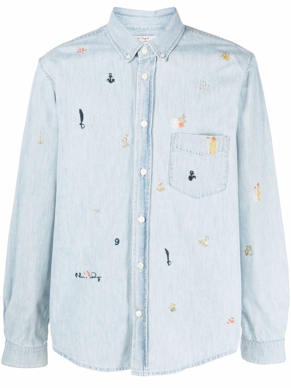 фото Nick fouquet embroidered denim shirt