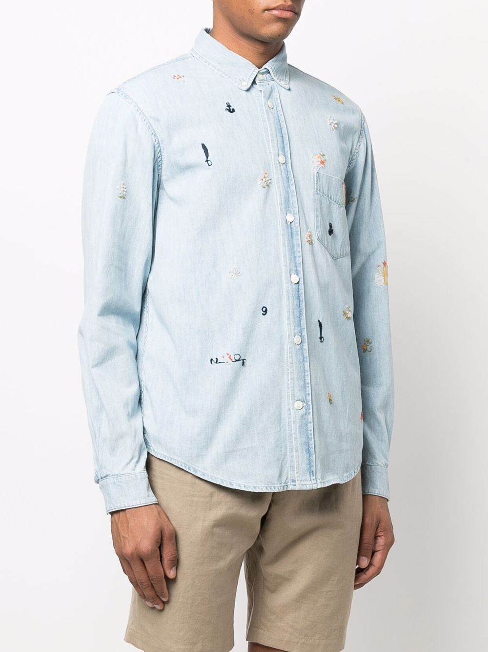 фото Nick fouquet embroidered denim shirt