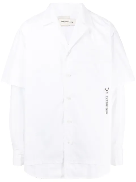 Feng Chen Wang camisa con detalle de logo