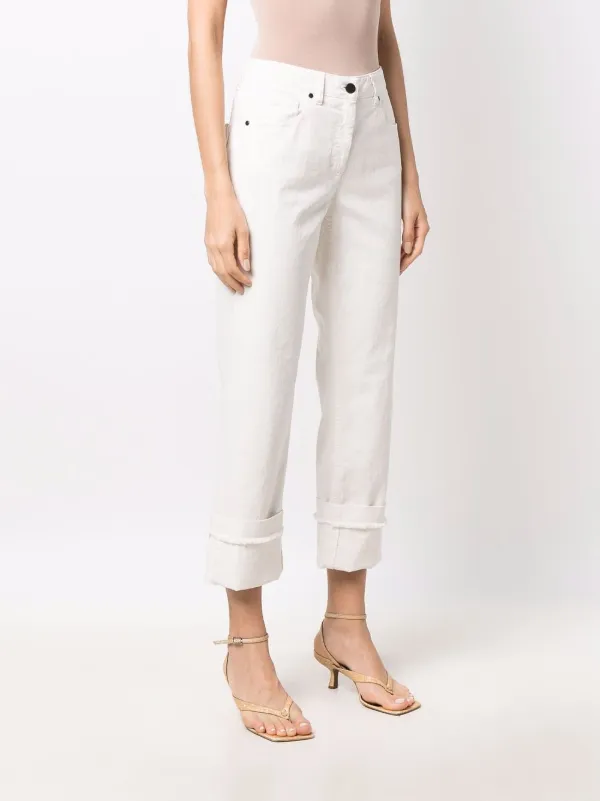 Luisa Cerano turn-up straight jeans 
