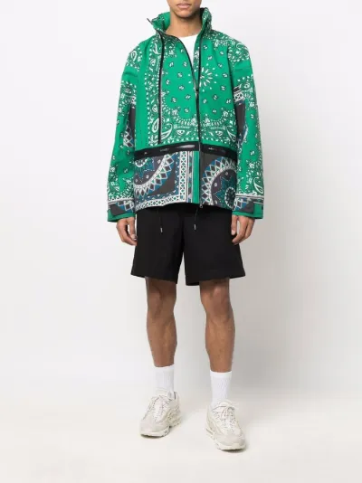 Sale sacai bandana-print funnel-neck 