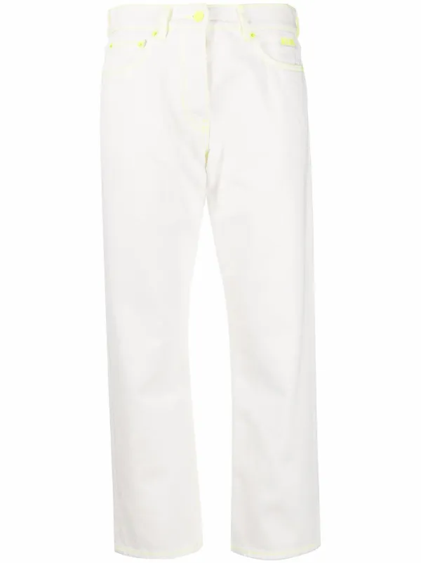 MSGM contrast-stitch Cropped Jeans 