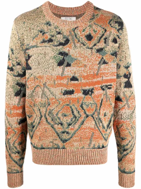 mens graphic knit sweater
