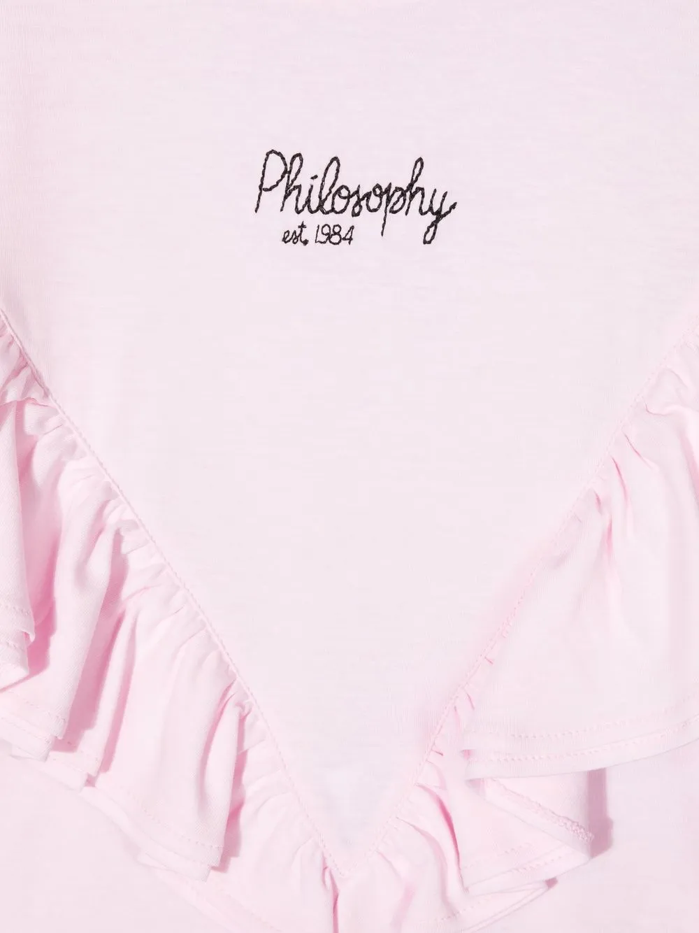 фото Philosophy di lorenzo serafini kids футболка с вышитым логотипом и оборками
