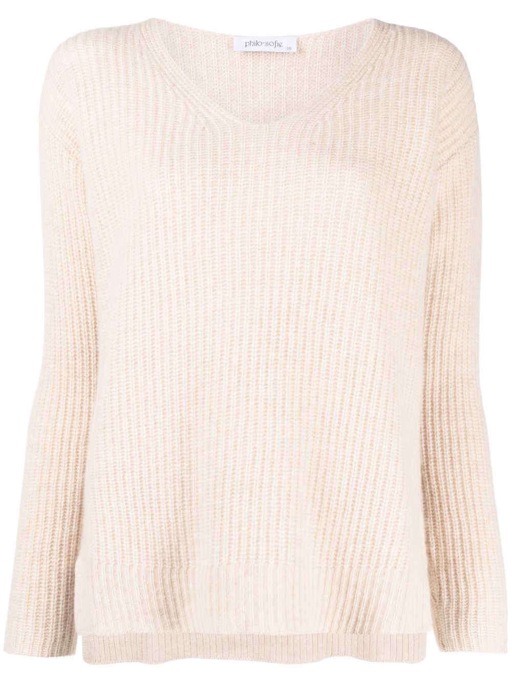 фото Philo-sofie ribbed-knit v-neck jumper