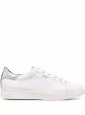 Geox metallic-finish low top sneakers - White