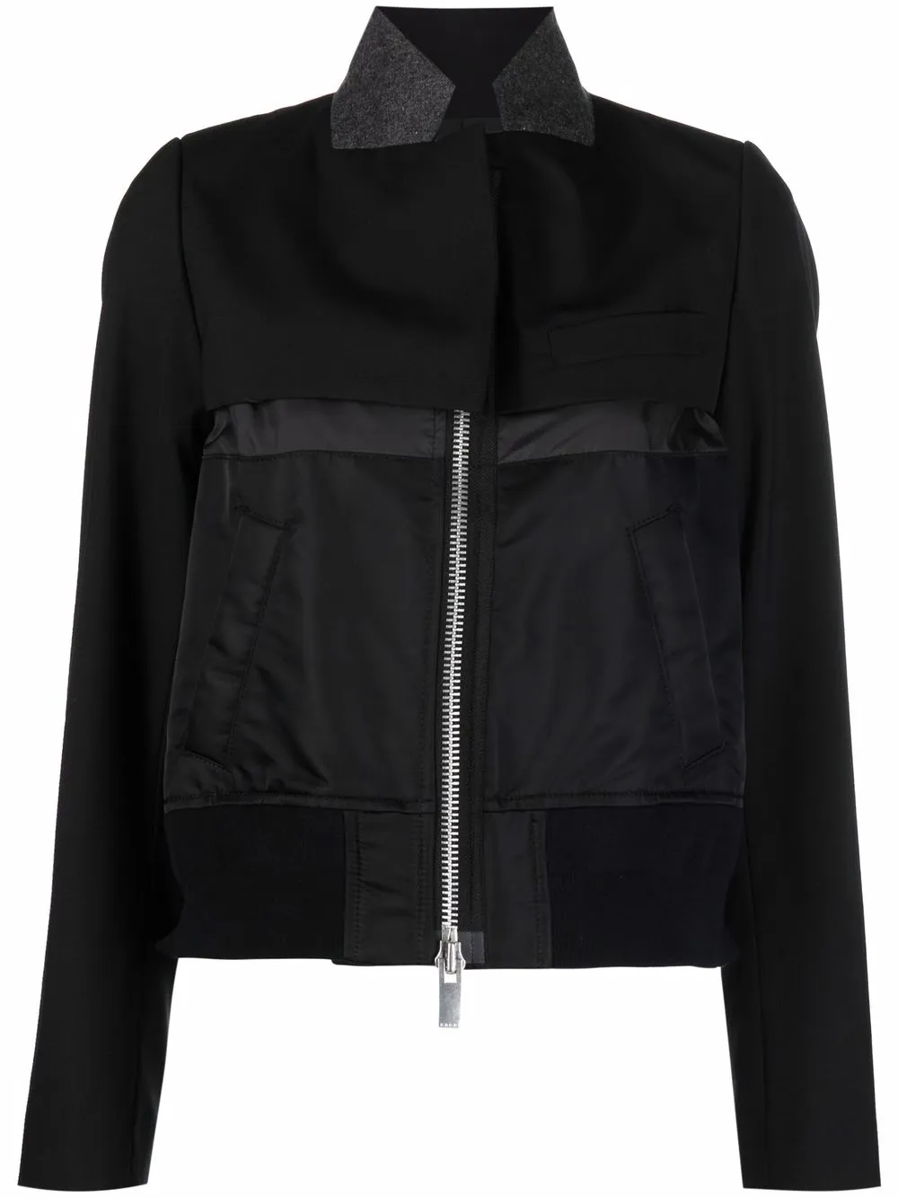 twill mix track jacket