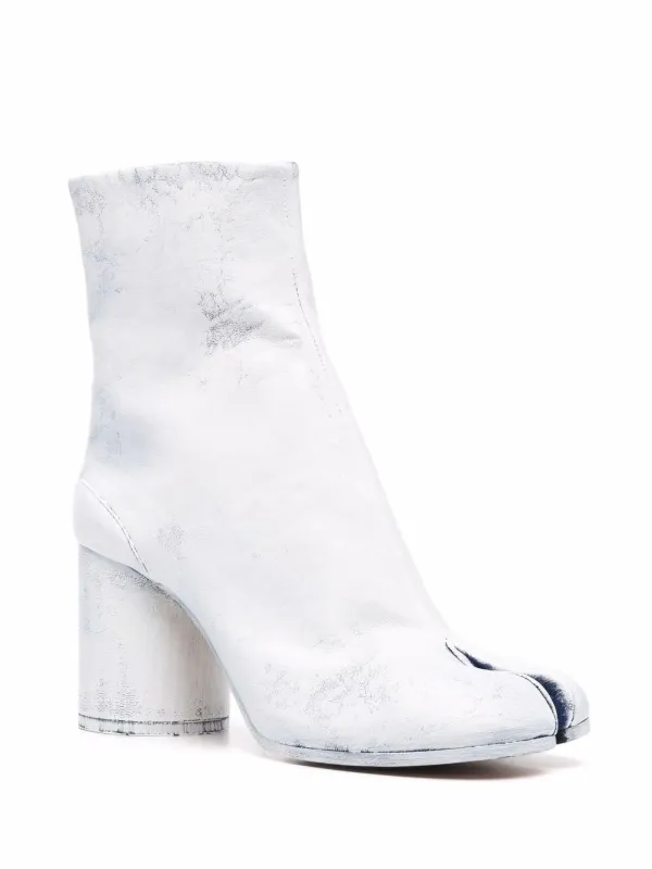 送料無料 日本 Maison Margiela Tabi Bianchetto 80mm Ankle Boots | White 靴
