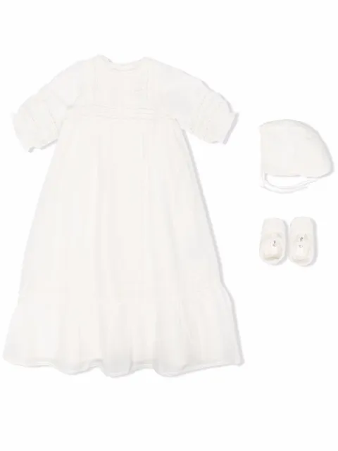 Bonpoint vestido largo con ribete de encaje