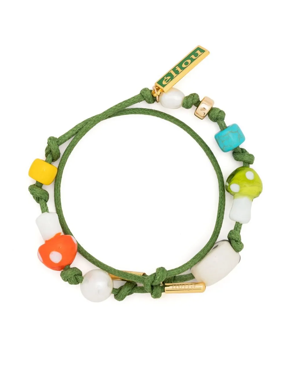 

éliou Kid glass-bead string bracelet - Green