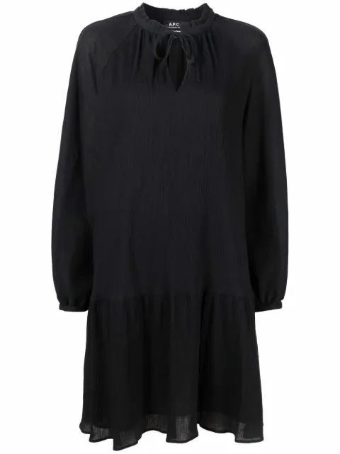A.P.C. vestido corto con cierre de lazo