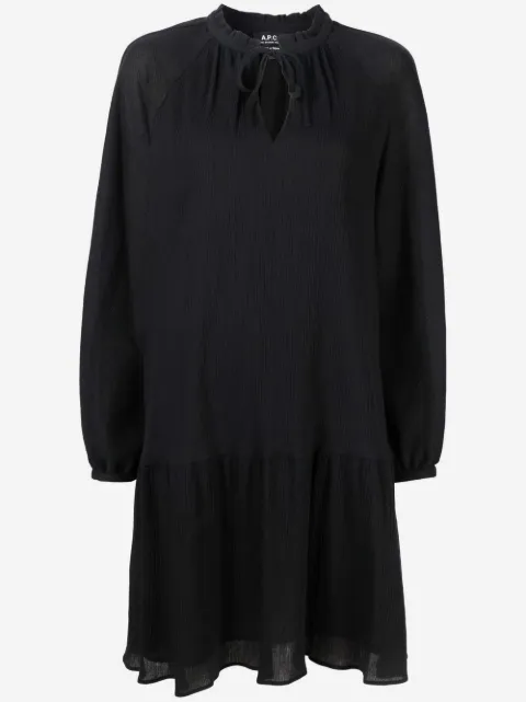 A.P.C. vestido corto con cierre de lazo